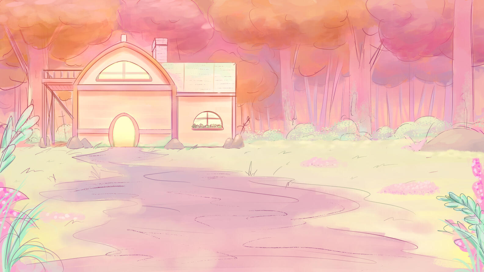 Painting, Colors, Concept and Direction - Me. Linework by Nathaniel Pettey. 2023 for "Little Things"